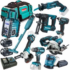 Makita Akku Werkzeug Set 18V DSS501 DGA511 DMR112 DCL182 DDF485 DTD152 DHR171