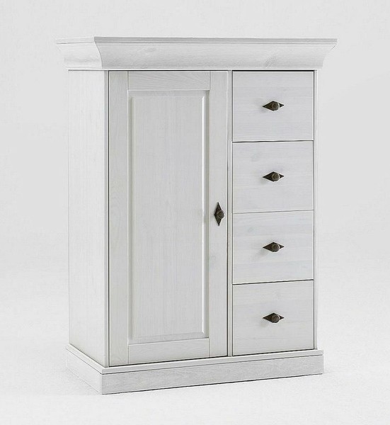 Massivholz Flur-Kommode Kiefer Massiv WäSche-Schrank Anrichte Vertiko Highboard-image