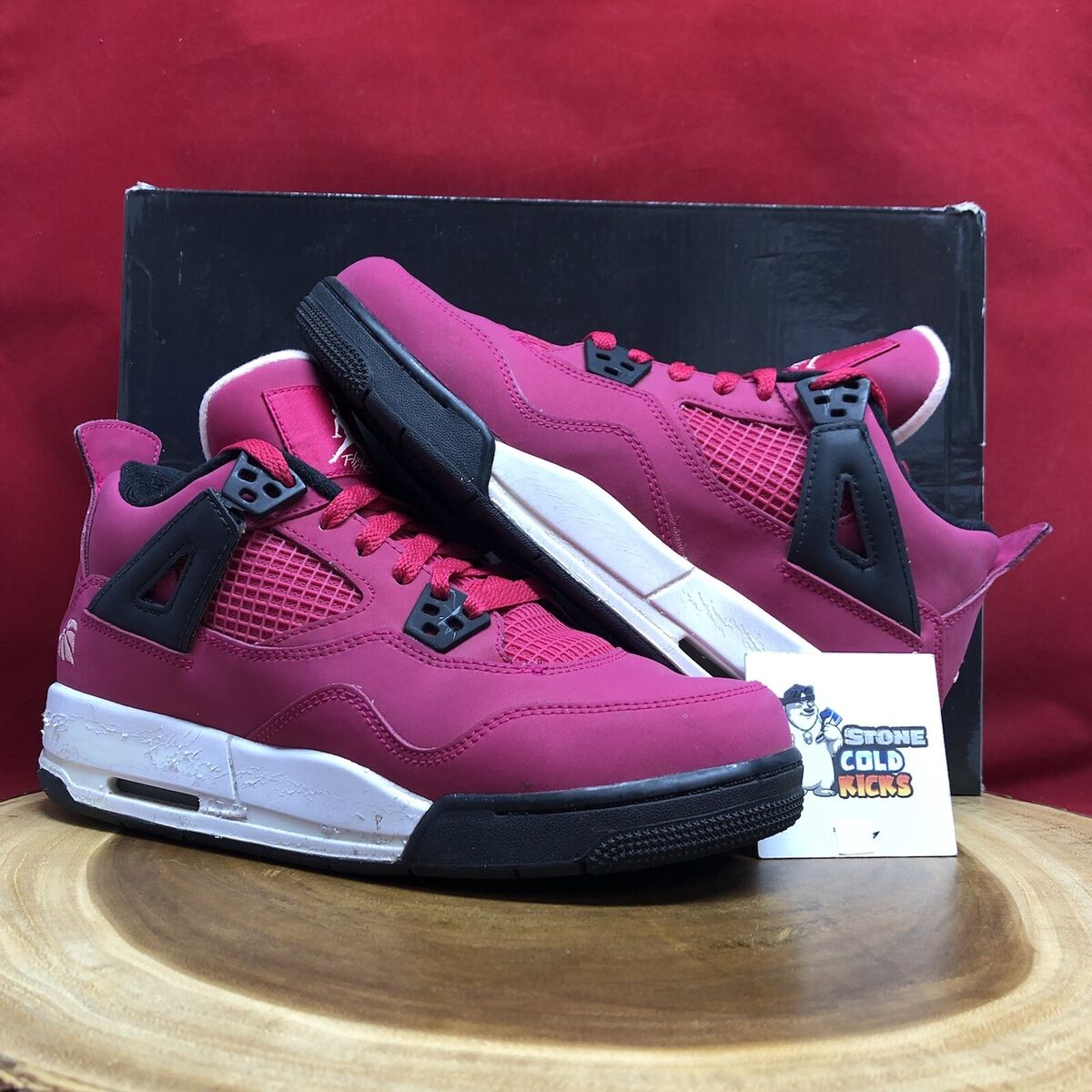 NIKE AIR JORDAN IV 4 RETRO GS VOLTAGE CHERRY PINK WHITE NIKE AIR JORDAN IV 4 RETRO GS VOLTAGE CHERRY PINK WHITE