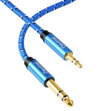 10 Feet 3M 1/4 Inch To 3.5mm Stereo TRS Adapter Cable Nylon Braided Cord