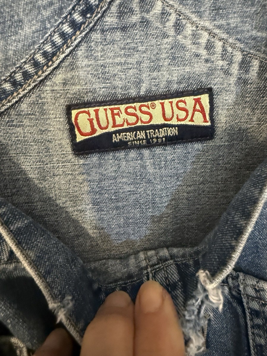 Vintage Guess USA denim overalls, size large | eBay