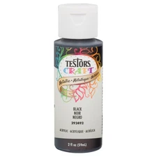 Testor Corp. Testors 2oz Acrylic Craft Paint - Black Metallic TES292492 Plastics