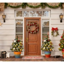2.5ft Prelit Artificial Christmas Tree with LED, Berries, Pinecones, Snow