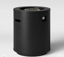 ✨️  Round Metal Fire Column firepit - Black - Project 62