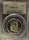 1963 Franklin Half Dollar Silver Proof50c Coin PCGS Certified PR66 CAM