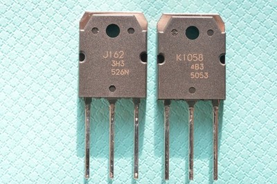 A pair of 2SK1058 / 2SJ162 NOS HITACHI Renesas Original MOS-FET