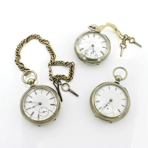 Antique Waltham P.S. Bartlett A.T. Co 11-15j 18s Pocket Watch Lot of 3 #WB4293-1