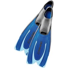 Used Cressi Agua Full Foot Fins Blue Size - US Man 4/5 US Lady 5/6 EU 35/36