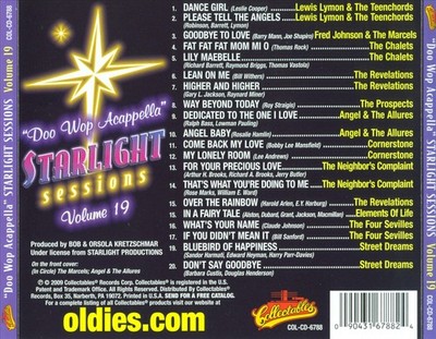 VARIOUS ARTISTS - DOO WOP ACAPPELLA STARLIGHT SESSIONS, VOL. 19 NEW CD