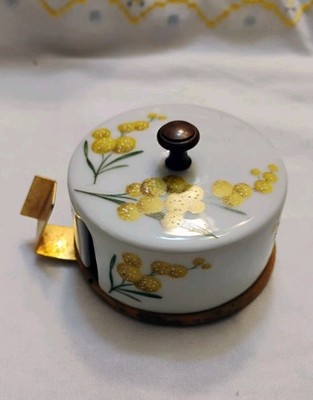 Vintage Fontanille & Marraud FM Limoges True Stamp Box Hand Painted Billy Button