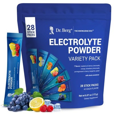 Dr. Berg Sugar Electrolyte Packets (Variety Pack) - Daily Electrolyte Drink M...