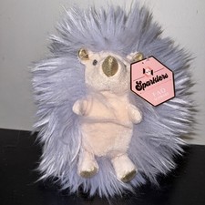 FAO Schwarz 6" Sparklers Plush Purple Lavendar Gold Hedgehog Stuffed Animal NEW