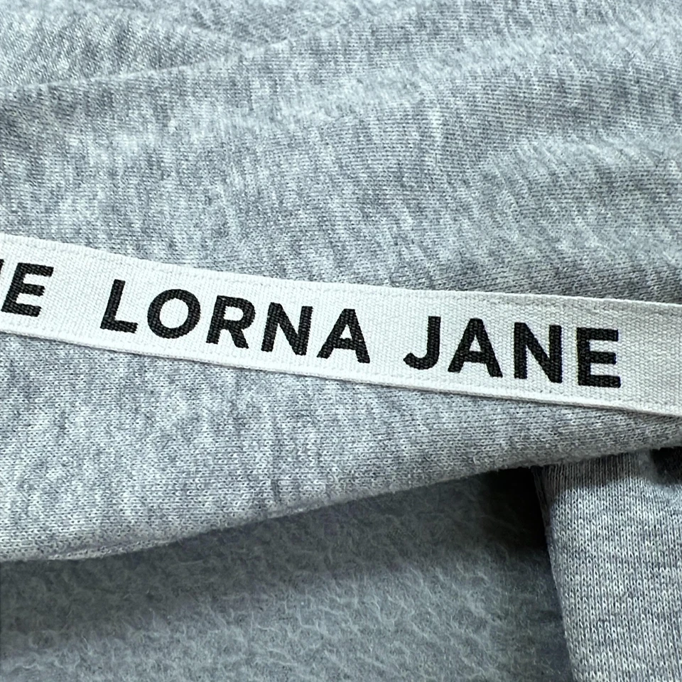 Lorna Jane 卫衣女式 XS 灰色 KaiaFIT 裁剪长袖运动标志 — 第 3/4 张图片