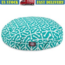 Round Dog Bed Waterproof Zippered Slipcover UV Resistant Washable Plush Fill New