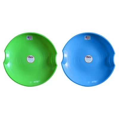 PARICON, LLC Paricon Flexible Flyer Flying Saucer Snow Sled Combo Pack, 26 Inch, Green/Blue