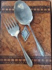 Vintage Potter Silva EPNS Silverware Serving Spoon & Cold Meat Fork