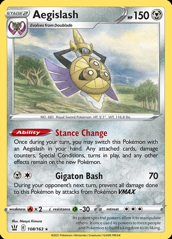 Aegislash - 108/163 - Rare - Near Mint