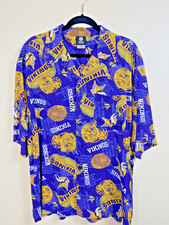 MINNESOTA VIKINGS Men's L  NFL Team Official HAWAIIAN Logo Print SHIRT CLASSIC