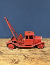 Large Vintage Triang Red Recovery Tow Truck In Red