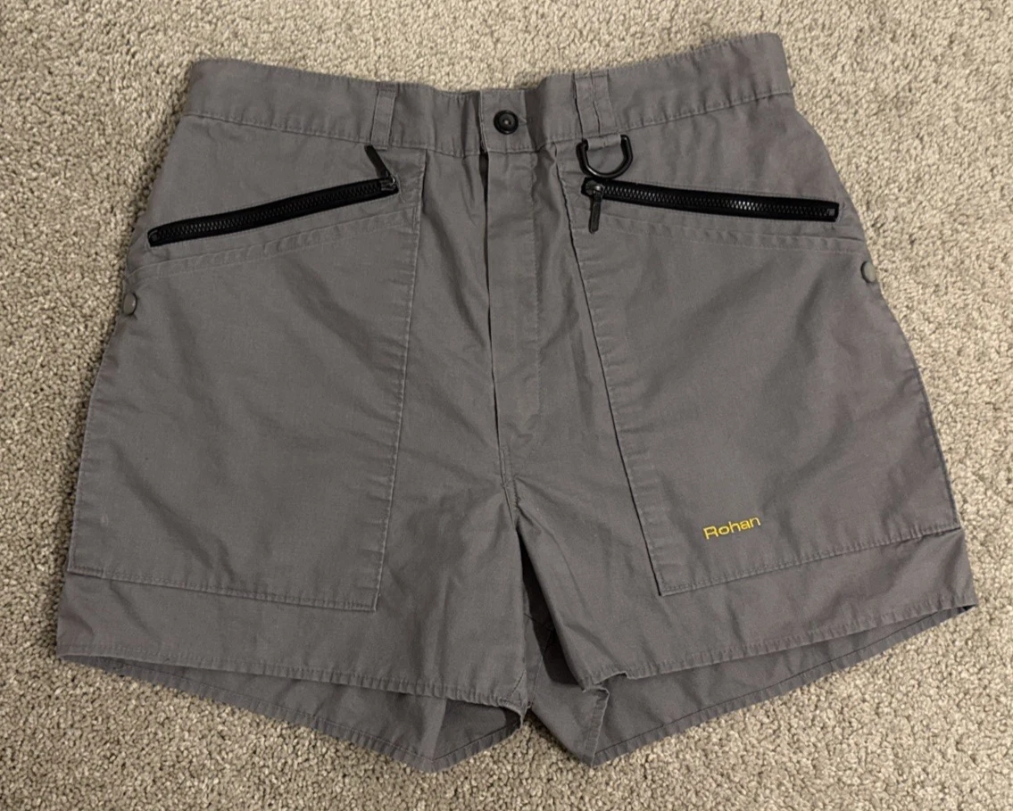 ROHAN Men's Airlight Bag Shorts Outdoors Hiking Fishing Pockets Gray Size 30
