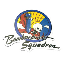 Bombardment Squadron Decal Sticker Skeleton Skull Bomb Missile 3 Inches New