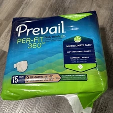 Prevail Per-Fit 360 Adult Briefs Size 3 Bariatric 58-73” Max Absorbency NEW!!