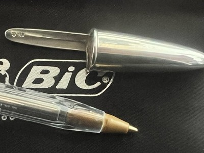 Bic Kugelschreiber Stift Cristal Silver Hoodie Silber Fest 925 Vintage '91 A