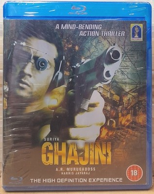 Ghajini - Suriya, Asin - Bollywood Tamil Movie Blu-Ray (Region Free, Subtitles)