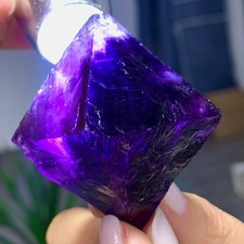 83G Fluorite Viola Naturale Ottaedro Quarzo Cristallo Guarigione