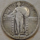 1919 Standing Liberty Quarter 25c Borderline VF as Pictured L3