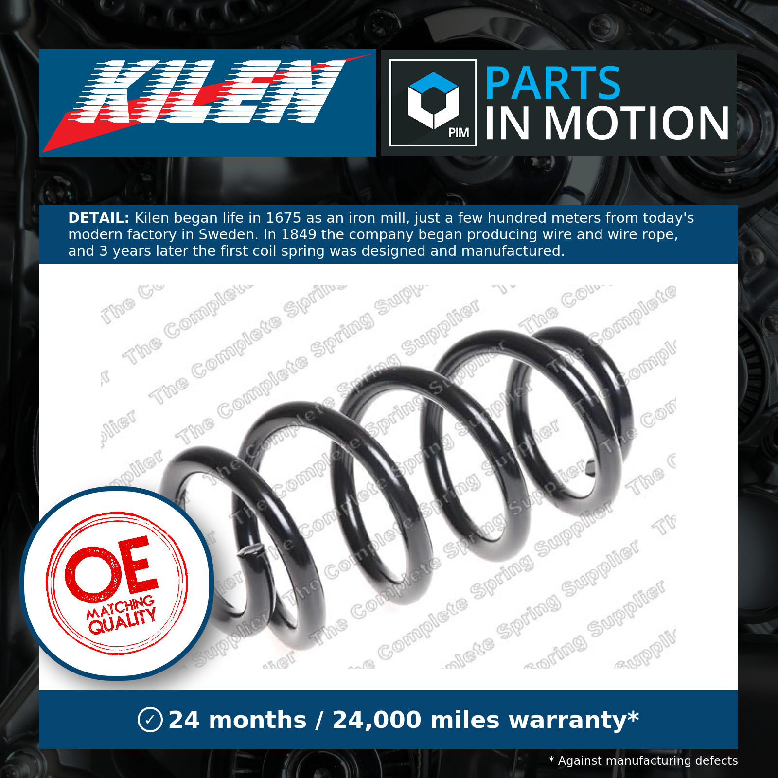 Coil Spring Front 10228 Kilen Suspension 8E0411105EJ 8E0411105CJ 8E0411105EH New