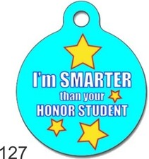 Pet Tags Personalized Pet ID tag for Dog and Cat ROUND Tag unique PINK Heart