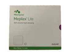15 Molnlycke Mepilex Lite Soft Silicone Foam 6"x 6" Individual Dressings 284390