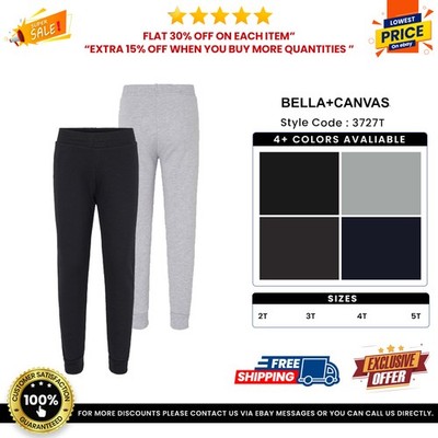 Bella + Canvas 3727T Toddler Pre-shrunk Sponge Fleece Jogger Sweatpants