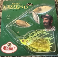 Mann’s Paul Elias Legend Spinnerbait 1/2 Oz Chartreuse Vintage