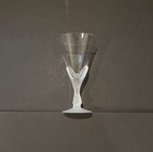 Sasaki Wings Clear Frosted Dove Bird Stem Water Goblet Glass   — photo 4