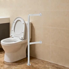 Wall to Floor Handicap Grab Bar Toilet Safety Grab Bar Rails for Bathroom