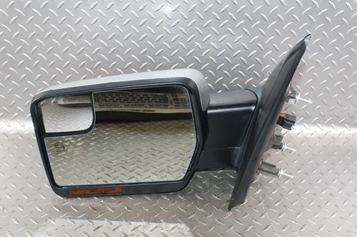 11-14 F150 Silver Cap Driver Side Left LH Power Fold Door Mirror Heated Glass OE