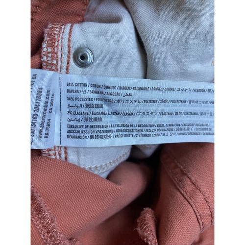 Hollister Men's Skinny 5 Pocket Slim Fit Jeans Pants Salmon Orange Size 28 x 30 - Picture 11 of 11