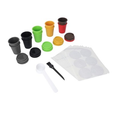10x Disposable Coffee Pods Bottom Sealed Aluminum Film Filled Coffee Capsule SET