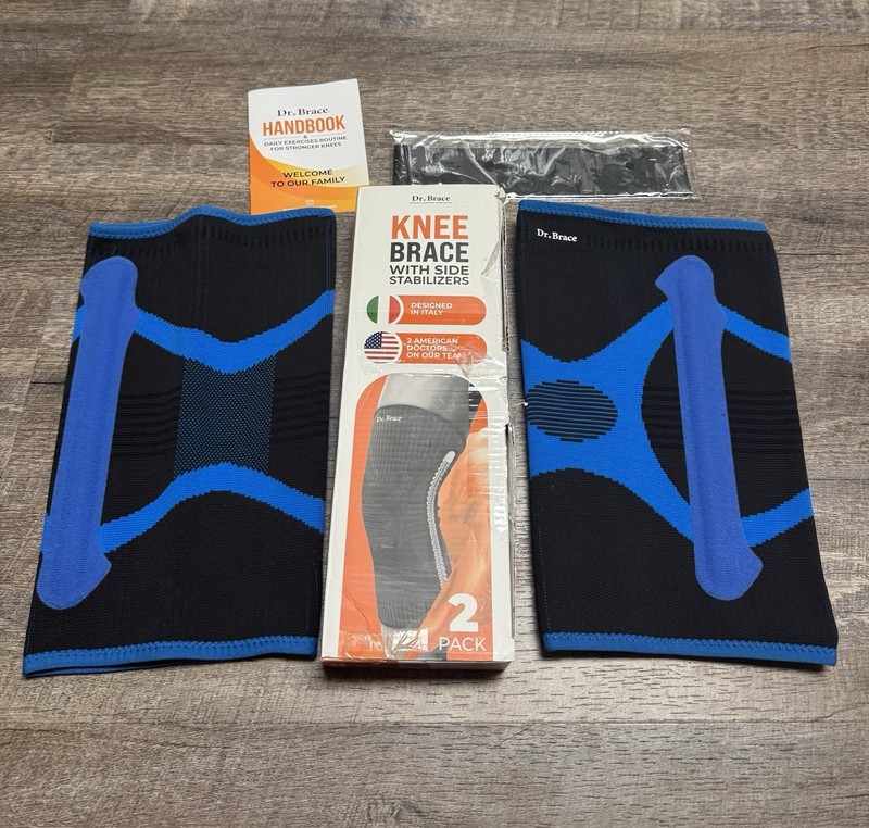 New size 2XL DR. BRACE ELITE Knee Brace with Size Stabilizer (2 Pack)