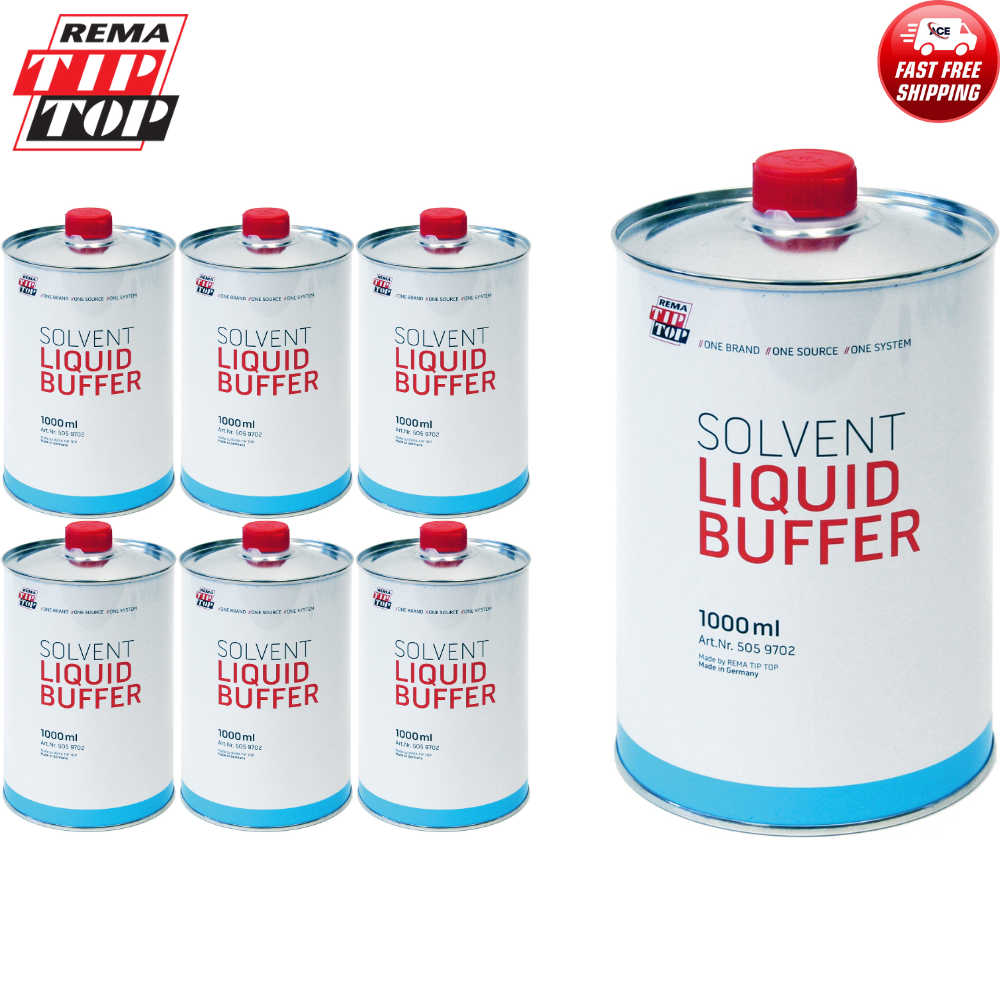 6 x REMA TIP TOP  Liquid Buffer Rubber Cleaner 1 Litre Can Made In Germany