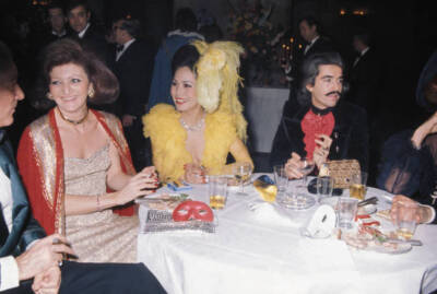 Japanese businesswoman Dewi Sukarno at a dinner in Paris France 1978 Old Photo