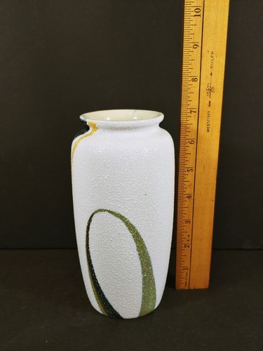 Mid Century Modern Design, moderne Vase - strukturierter Spackle - chinesischer Text - Bild 2 von 10