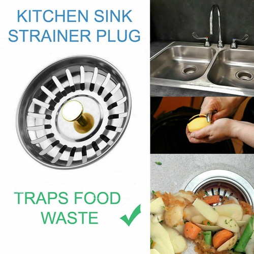 Bathtub Sink Shower Hair Food STAINLESS STEEL Catcher Drain Plug Filter Strainer - Picture 12 of 16