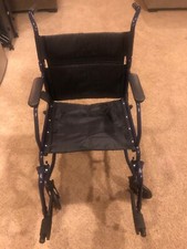 Carex Transport Wheelchair with 19 Inch Seat - Folding Transport Chair with Foo