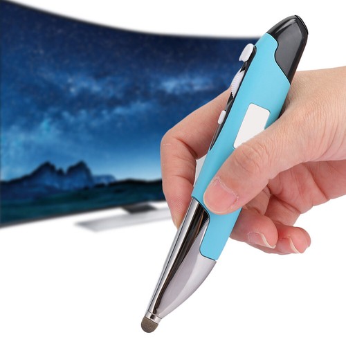 Pen-Style Mouse Computer PC Stylus Handwriting Capacitive Wireless 2.4G Blue - Picture 1 of 12