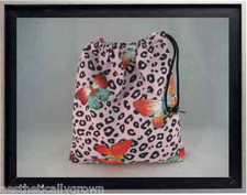 Gymnastics Leotard Grip Bags / Cheetah Butterflies Gymnasts Birthday Goody Bag
