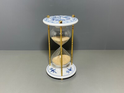 Meissen Sanduhr Zwiebelmuster Blumen Blaumalerei 1.Wahl H:18,3cm Rarität