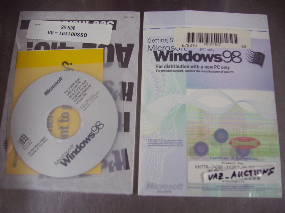 MICROSOFT WINDOWS 98 FULL VERSION OPERATING SYSTEM MS WIN =BRAND NEW SEALED= - Image 2 of 3